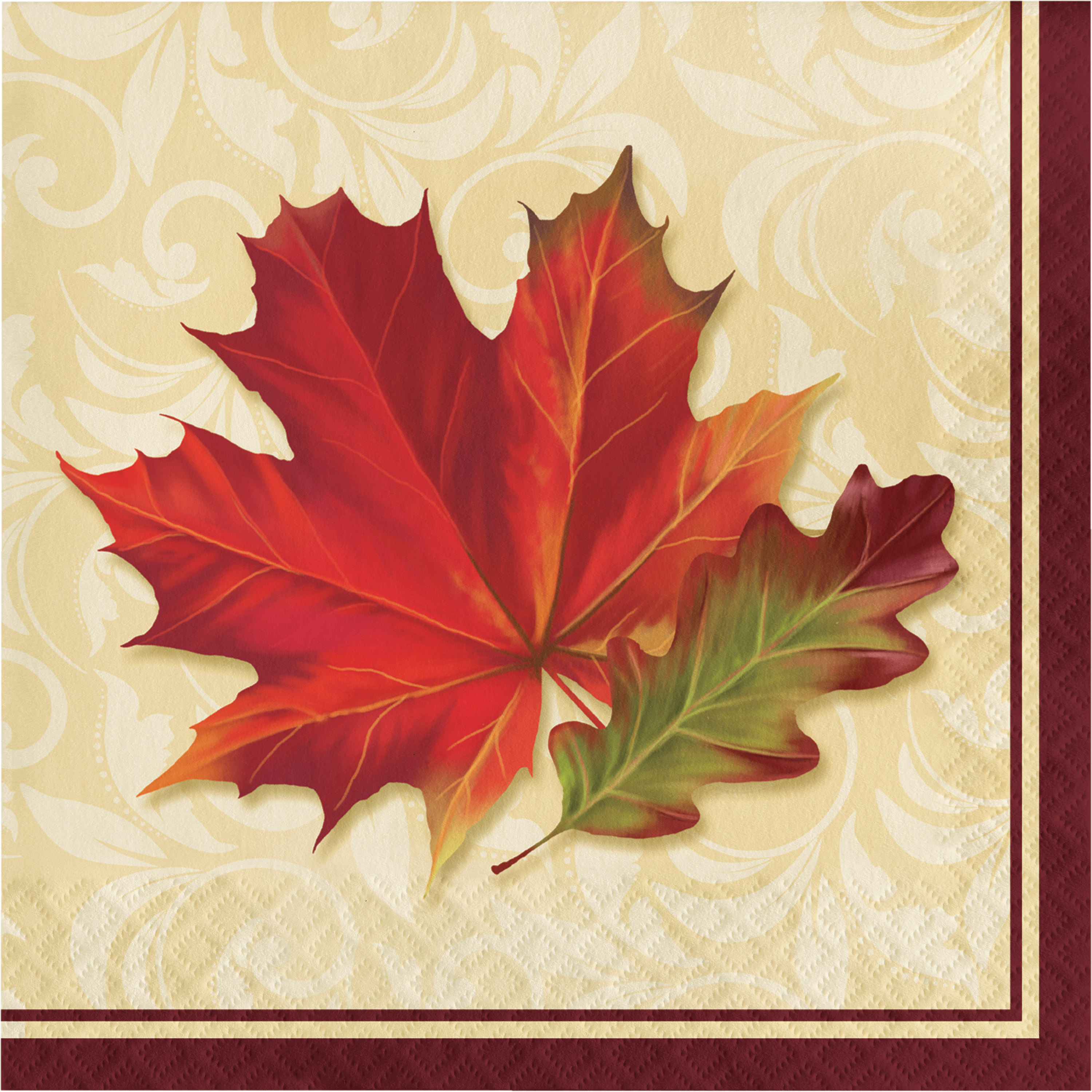 Fall Leaves Napkins, 48 Count