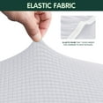thumbnail image 5 of CHUN YI Stretch 2-Piece Checks Sofa Cover with Cushion Cover Slipcover, XL-Sofa, White, 5 of 6