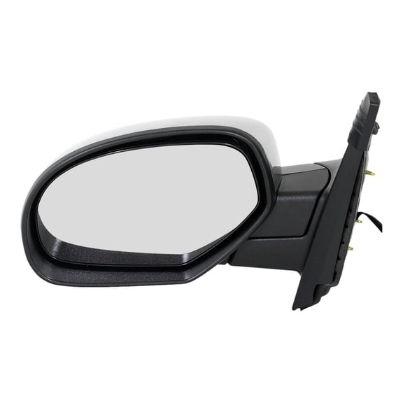 Suitable for Driver Side Power Heated Mirror for Chevrolet Silverado 1500 & Avalanche (2007-2013) - Manual Fold, No Signal Light, Memory Feature, Puddle Lamp, Auto-Dimming Chrome