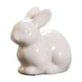 thumbnail image 3 of Qocolhg Ceramic White Rabbits Easter Bunny Decorations Porcelain Bunny Rabbit for Easter Decoration Ceramic Bunny Figurine Statues for Home Decor Bunny Decor Rabbit Decor Spring Decoration Gifts, 3 of 7