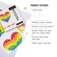 thumbnail image 5 of Lantern Press 1000 Piece Jigsaw Puzzle, San Francisco, California, Gay Pride, Mosaic Heart, Pride Colors, 5 of 5
