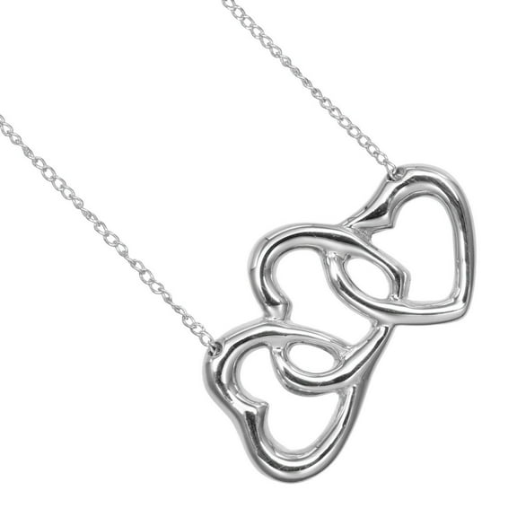Pre-Owned Tiffany & Co. Triple Heart Necklace, Silver 925, Approx. 3.55g (Good)