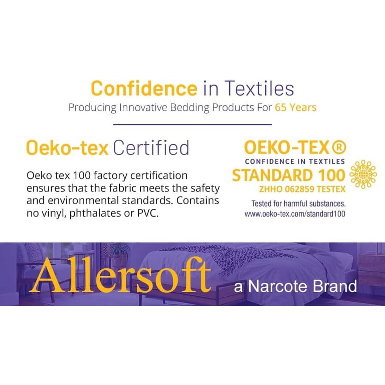 Allersoft All Cotton Allergy Duvet Protector – Blocks Dust, Pet Dander, Pollen & Feathers, 94x98 Inch