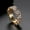White Zirconium 18K, variant on Rainbow Zircon Geometric Ring for Women Copper Base with Colorful Stones and 18K Plating Shiny Finish Ring Size 6 7 8 9