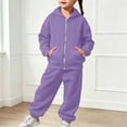 thumbnail image 2 of Bigetiay Kids Casual Hoodie Sweatshirt for Girls with Relaxed Fit Cozy 2 Piece Outfit Everyday And School Days, Size 7-8 Years, 2 of 6