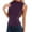yuan113#-Purple, variant on EliteGoogv T Shirts for Women Slim Fit Sleeveless Semi High Neck Tank Top Stretch Basic Casual Tee Shirt Blouse For Daily Wear Soft Womens Tee tops Black M