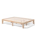 thumbnail image 4 of Gymax 14'' Wooden Platform Bed Frame, Queen, Natural, Strong Slat Support and Space-saving Design, 4 of 8