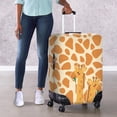 thumbnail image 4 of HELLHERO Giraffes Licking Spots Suitcase Cover for Kids, Polyester Spandex Anti Abrasion Personalized Luggage Cover All Size, 4 of 7