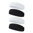 thumbnail image 2 of Tennis Headband Sweat Bands For Men Women,Sports Sweatbands Moisture Wicking Absorbent Head Bands For Teenagers Students,Stretch No Slip Men's Headbands For Yoga Running Workout Hiking 4pcs, 2 of 5