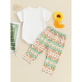 thumbnail image 4 of Bagilaanoe 2pcs Newborn Summer Outfits Baby Boys Pants Set Short Sleeve Romper Tops + Leggings 6M 12M 18M 24M Infant Casual Clothes, 4 of 7