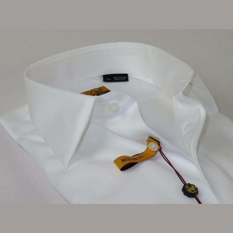 Men 100% Egyptian Cotton Shirt French Cuffs Wrinkle Resistance ENZO 71402  White - Walmart.com