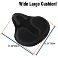 thumbnail image 2 of Funda de sillín para hombre y mujer - 28 x 26 cm - Suave y cómoda - Transpirable - Funda de sillín de bicicleta grande para bicicleta de montaña, bicicleta de carretera, bicicleta estática, 2 of 5