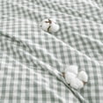 thumbnail image 4 of NAYOROOM 100% Cotton Gingham Duvet Cover King Set, 3-Piece Linen Like Textured Breathable Soft Bedding Cover（Sage Green Gingham）, 4 of 7