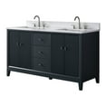 thumbnail image 5 of Vanity Art 60" Bathroom Vanity with Sinks and Engineered Marble Top, Freestanding Storage Cabinet with 2 Drawers, 2 Shelves and 1 Flip Down Tray, 5 of 9