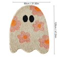 thumbnail image 2 of Halloween Bath Rug 31.5*47.2 Inch Ghost Bat Pattern Goth Bath Mat Spooky Black White Gothic Bathroom Rug Non Slip Front Door Mat Carpet for Bedroom Home Living Room Kitchen Floor Decor Supplies, 2 of 2
