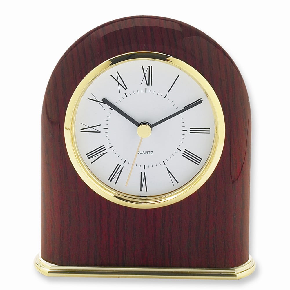 FB Jewels Mahogany Finish Classic Dome Desk Clock