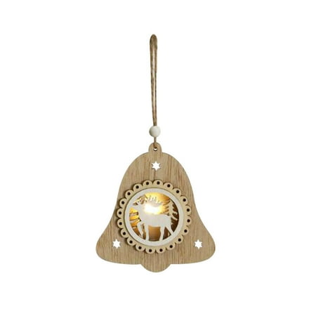 

Veki Ornament Creative Christmas Hanging Pendant Christmas Cutout Wall Wooden Home Decor Elastic String for Bracelets
