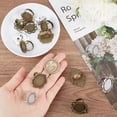 thumbnail image 3 of 16Pcs 8 Style Adjustable Blank Rings Bulk Bezel Ring Blanks Antique Silver Bronze Cabochon Settings Flower Flat Round Vintage Finger Rings Components for Women DIY Ring Jewelry Making Crafts DIY, 3 of 6