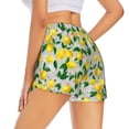 thumbnail image 4 of Picia Lemon1 Pattern Women's 2 in 1 Athletic Running Shorts High Waisted Workout Casual Gym Sweat Shorts with Comfy Liner Zipper Pockets-, 4 of 9