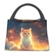 thumbnail image 1 of Easygdp Starry Sky Constellation Cat Bolsa de Almuerzo Insulada Reutilizable, Bolsa de Mano y Bandolera para Oficina, Trabajo, Viajes, 1 of 6