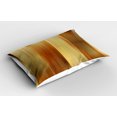 thumbnail image 2 of Ambesonne Earth Tones Pillow Sham 2 Pack, Modern Abstract, 26"x20", Pale Yellow and Ginger, 2 of 3