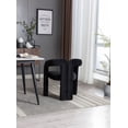 thumbnail image 4 of MAYEERTY Contemporary Designed Velvet Fabric Upholstered Accent/Dining Chair /Barrel Side Chairs Kitchen Armchair for Living Room set of 2 (Black Velvet), 4 of 21