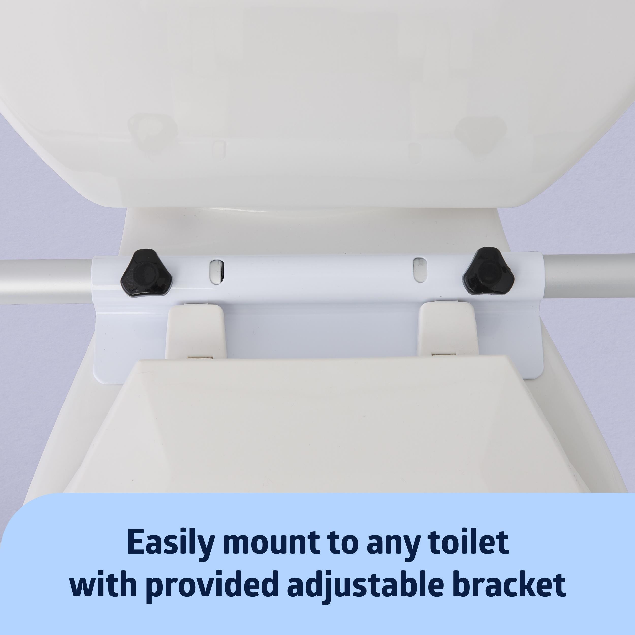Medline Toilet Safety Rails, Height Adjustable Toilet Frame, 250 lb. Weight Capacity