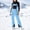 Blue(Chest Pockets), variant on Coorders Women's Insulated Waterproof Ski Bib Overalls Snow Windproof Snowboarding Pant with Pockets, Women's Plus Black,Size M