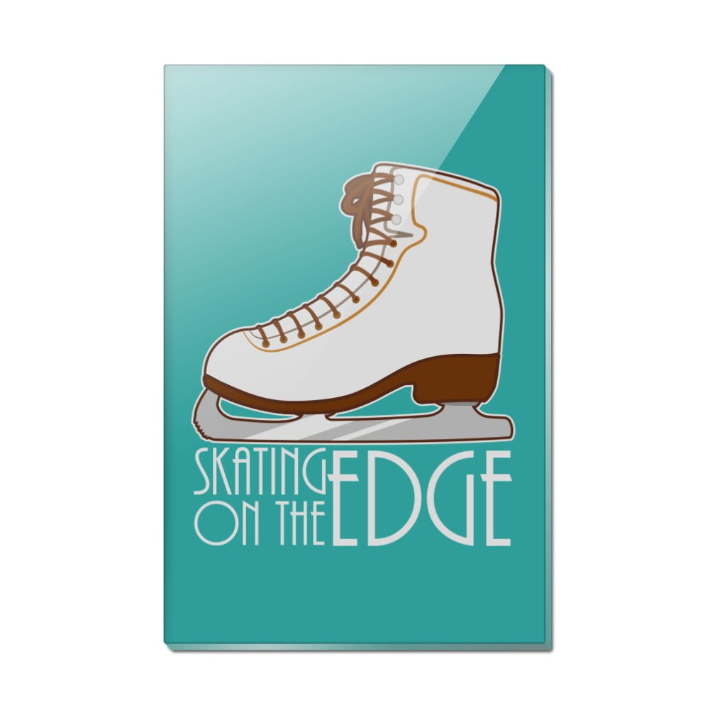 Ice Skates Figure Skating Living On The Edge Rectangle Acrylic Fridge