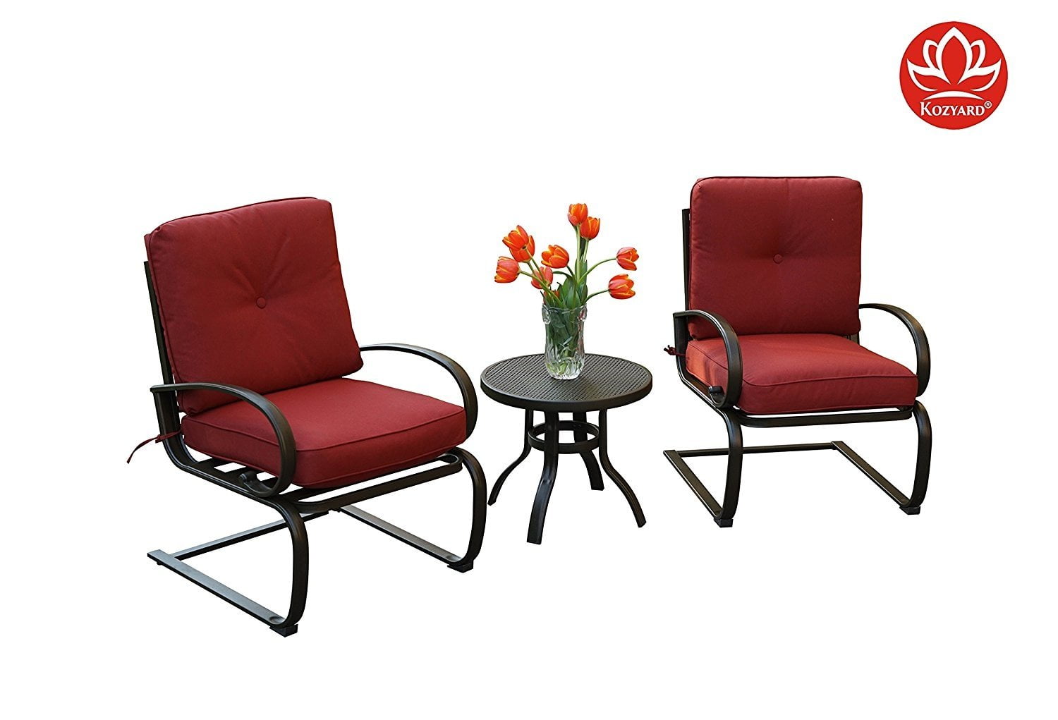 Kozyard Susan 3 PCs Patio Bistro Set Outdoor Furniture for Patio