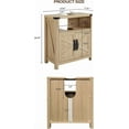 thumbnail image 2 of Bathroom Floor Cabinet, Adjustable Shelf, Barn Doors, Farmhouse Bathroom Storage Cabinet for Kitchen, Living Room (Natural Oak), 2 of 14