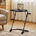 thumbnail image 2 of Homy Casa Adjustable Sofa Table, Folding Design with Cup Holder for Small Spaces, 2 of 12