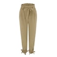 thumbnail image 4 of Women's High Waist Pencil Pants With Bow-Knot Pocket Party Casual Pants, 4 of 9