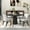 Tan, variant on Roundhill Furniture Butler 5-PC Round Dining Set, Pedestal Dining Table with 4 Side Chairs, Yellow