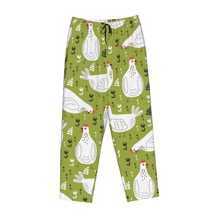Kdxio Women s Comfy Stretch Lovely ChickensPrint Drawstring Pajama Pants-X-Large