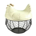 thumbnail image 1 of WREESH Eggs Holder Basket Organizer Storage Ceramic Fruit Container Kitchen Hen Decor, 1 of 3