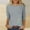 Gray, variant on Juslio Womens Blouses Crew Neck 3/4 Sleeve Tops Print Graphic Tops Casual Loose