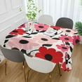 thumbnail image 2 of Yayeee Tablecloths 54" x 54" Rectangle Wrinkle Resistant Party Table Cover, Pink and Red Flowers, 2 of 8