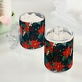 thumbnail image 2 of Yayeee 4 Pack Qtip Holder Bathroom Cotton Swab Canister with Lid Clear Dispenser Set, Christmas Berries, 2 of 6