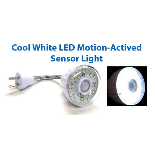 MotionActivated Bright LED Night Light For AC Outlet PlugIn No Wiring