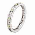thumbnail image 3 of Sterling Silver Stackable Expressions Peridot Ring - Size 10, 3 of 3