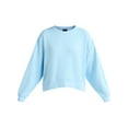 thumbnail image 2 of Scoop Women's and Women's Plus Scubaknit Cropped Sweatshirt with Drop Sleeves, Size XS-4X, 2 of 5