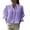 Light Violet, variant on Breezora Womens Puff Sleeve Blouse Relaxed Fit Button Down Top Breathable Linen Blend Shirt with Elegant Lapel Collar Design L Size Beige