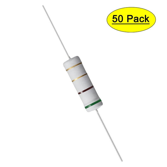 Uxcell 5.1 Ohm 5W ±5% Tolerance Axile Lead Metal Oxide Film Resistor 50 Count