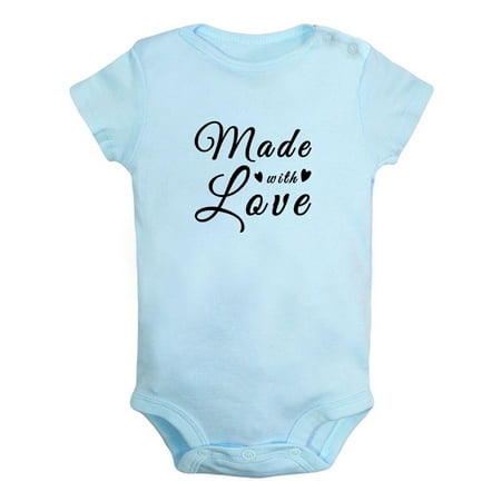 

Made With Love Funny Rompers For Babies Newborn Baby Unisex Bodysuits Infant Jumpsuits Toddler 0-24 Months Kids One-Piece Oufits