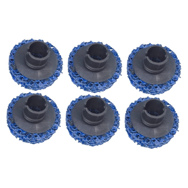 koolsoo 6Pcs Brake Hub Cleaning Discs Brake Drum, Rotor, Around Studs Rust Removal Blue