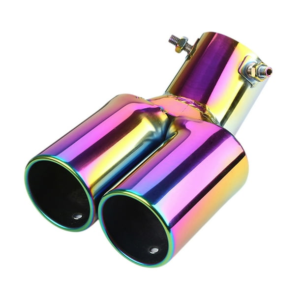 Pisexur Accesorios para coches, Electrónica para cochesTubo de escape modificado para automóvil Tubo de escape de acero inoxidable Cubierta de tubo de escape modificada Decoración Cubierta de escape