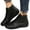 Black, variant on Walking Sneakers Ankle Booties for Women Vintage Comfort Combat Boots Flats Short Boots