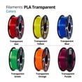 thumbnail image 3 of Transparent Clear PLA Plastic For 3D Printer 1.75mm 1KG Spool, PLA Filament 3D Printing Material, PLA Transparent Series ,Smoother Printing Experience, 3 of 7