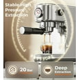 thumbnail image 4 of Cafetera espresso Atatix con espumador de leche, 20 bar, color plateado, 4 of 9